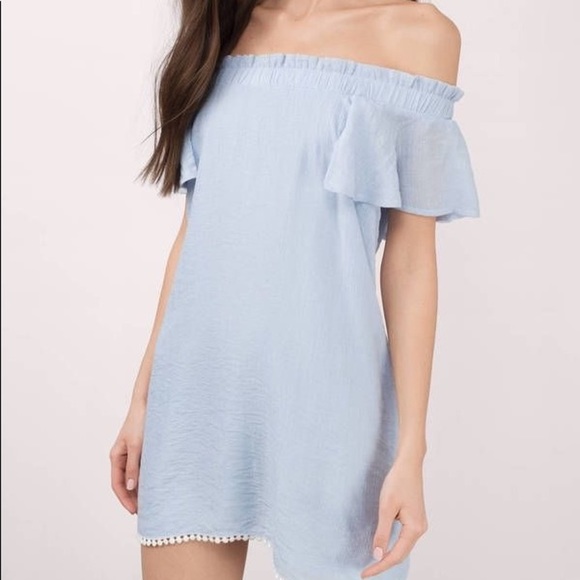 Tobi Mandy Off The Shoulder Black Mini Dress Size Small - Picture 1 of 9